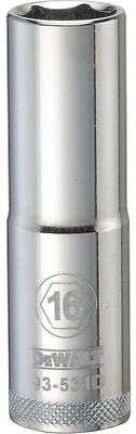 Metric Deep Socket, 6-Point, 1/2 In. Drive, 16mm