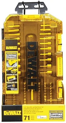 DeWalt DWMT73808 Multi-Bit and Nut Driver Set, 1/4 In., 70-Pc.