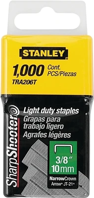 Sharpshooter Light-duty Narrow Crown Staples 3/8 In. (1000 Pk) Model Tra206t