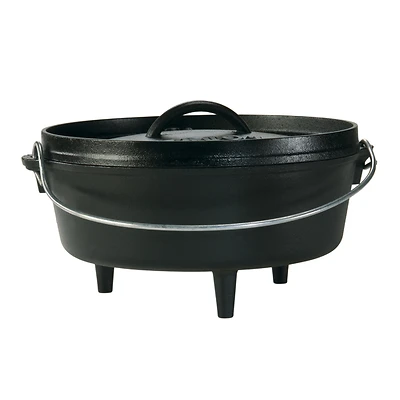 Lodge L10CO3 Cast Iron Camp Dutch Oven, 4 Qt., Bail Handle