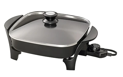 Electric Skillet With Glass Lid, 11-In.