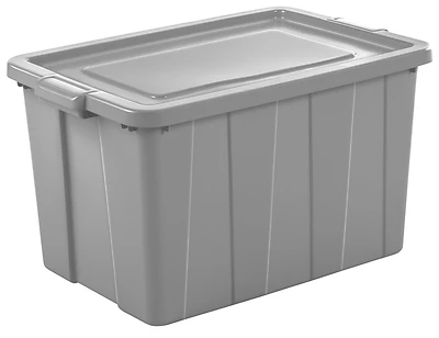 Tuff1 Storage Tote, Cement-Color Polyethylene, 30-Gallons