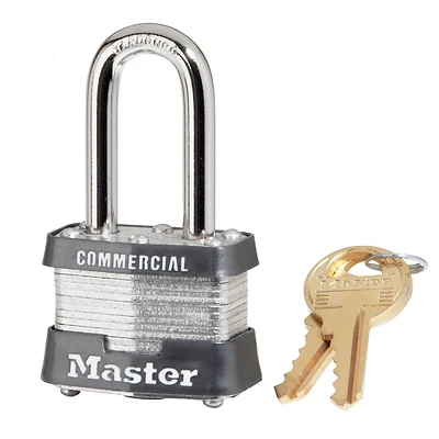 Master Lock 3KALF-3210 Laminated Padlock, Keyed Alike, 1-1/2 In. Shackle
