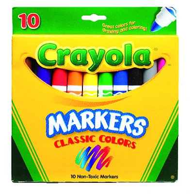 Broad Tip Coloring Markers, 10-Ct.
