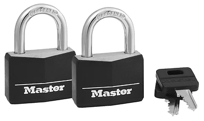 Master Lock 141T Padlock, Brass Body, Keyed Alike, 1-9/16 In.