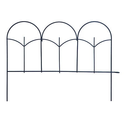 Black Round-Top Garden Fence, 14 x18-In.