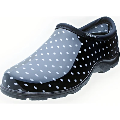 Sloggers 5113BP-06 Comfort Rain Shoes, Black & White Polka Dot, Women's Size 6