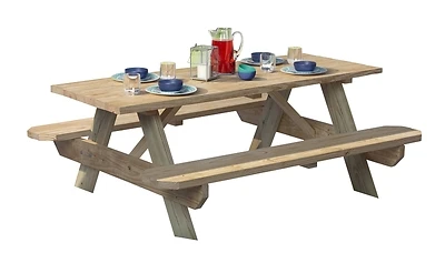 Outdoor Essentials 106116 Picnic Table Kit, 6-Ft., Pressure-Treated Pine