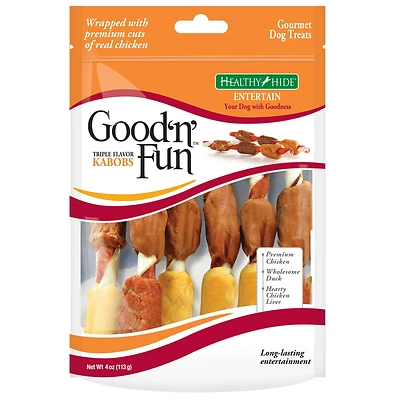 Triple Flavor Dog Treat Kabobs, 6-Pk.