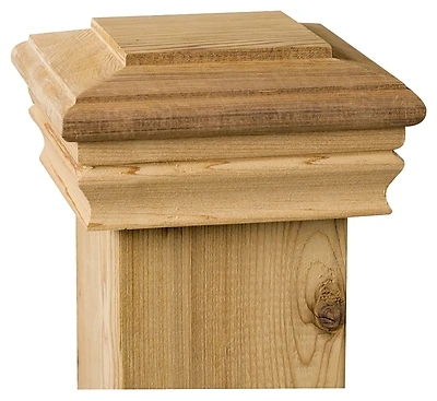 Cedar Newport Classic Wood Post Cap, 4 x 4 In.