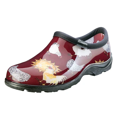 Sloggers 5116CBR09 Women's Waterproof Garden Shoe, Chicken Barn Red, Size 9