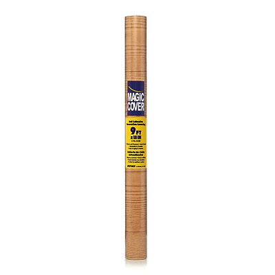 Shelf Liner, Adhesive, Knotty Pine, 18-In. x 9-Ft.