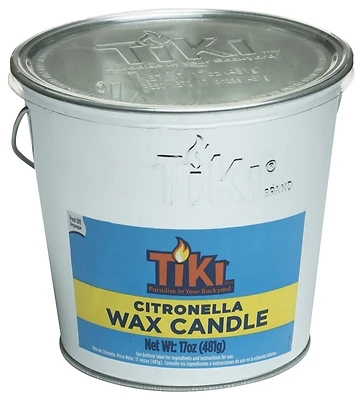 Tiki 1412110 Citronella Galvanized Wax Candle Bucket, 17 Oz.