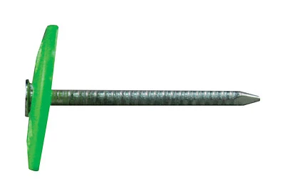 1 In. L Electro-galvanized Nail With Plastic Cap For Versatile Applications