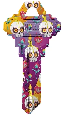 Hy-Ko 16010SC1-24 Skull Key Blank, Brass, Schlage SC1, Single-Sided