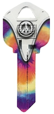 Hy-Ko 16010KW1-32 Brass Key Blank, Peace Sign, Kwikset KW1