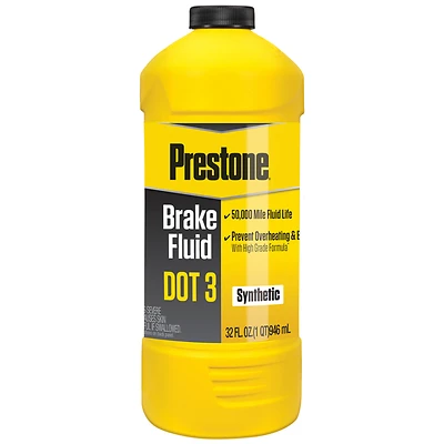 Prestone AS401Y Dot 3 Synthetic Hi-Temp Brake Fluid, 32 Oz