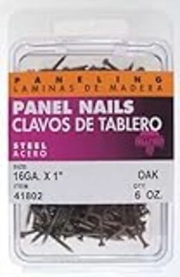 1 Inch 16-1/2 Gauge Oak Ring Shank Paneling Nails - 358 Count