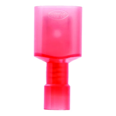22-18 Ga. Insulated Wire Male Disconnect Red 5 Pk, Nylon Insulation, 0.250 In Tab