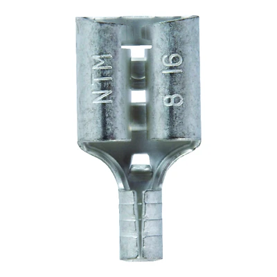 22-18 Ga. Uninsulated Wire Female Disconnect Terminals, Silver, 5 Pk, Model 60944