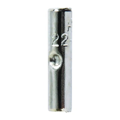 22-18 Ga. Insulated Wire Terminal Butt Splice Connector Silver 5 Pk, Model 60929