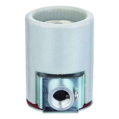 Porcelain Medium Base Side Outlet & Bushing Socket 1 Pk, 660w, 250v, Model 60579