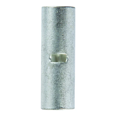 8 Ga. Uninsulated Wire Terminal Butt Splice Connector Silver 2 Pk