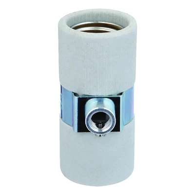 Porcelain Medium Base Twin Socket With Single Bushing Strap, 660w, 250v, Model 60580, 1 Pk