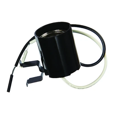 Phenolic Medium Base Snap-in Socket 1 Pk, 660w, 250v, 18 Awg Wire Leads, Model 60541