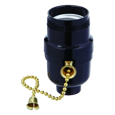 Jandorf 60534 Phenolic Pull Chain Lamp Socket, 250V, 250W