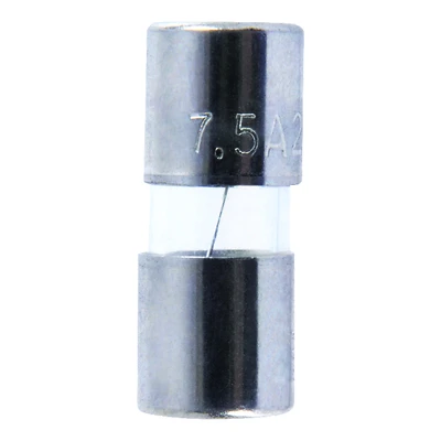 Aga 7.5 Amp 125 Volt Fast Acting Glass Fuse 4 Pk, 1/4 X 5/8 In