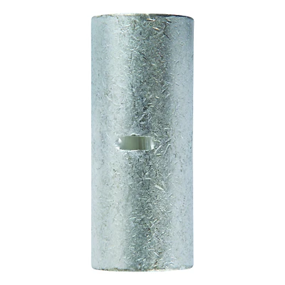 2 Ga. Uninsulated Wire Terminal Butt Splice Connector Silver 2 Pk