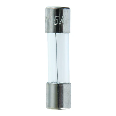 Gma 15 Amp Fast Acting Glass Fuse 2 Pk, 5mm X 20mm, 125v/250v