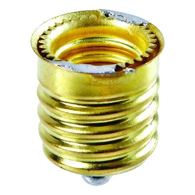 Metal Socket Reducer E17 To E12 Candelabra Base 75w 120v 1 Pk