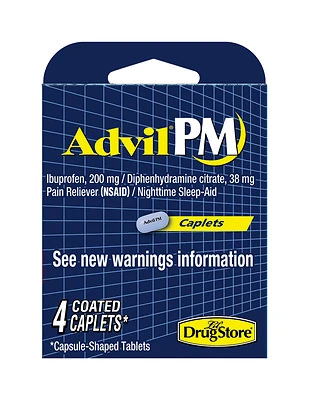 Pm Nighttime Sleep Aid 4 Ct, Ibuprofen 200 Mg & Diphenhydramine 38 Mg, Coated Tablets