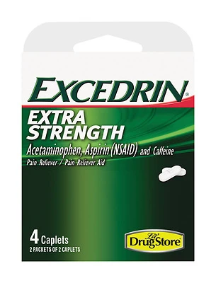 Excedrin 97102 Pain Reliever Tablets, 4 Count