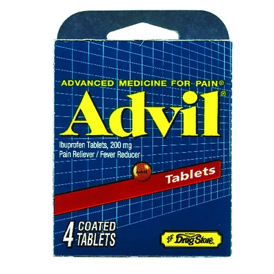 Pain Reliever 4 Ct, 200 Mg Ibuprofen Tablets, Model 97002