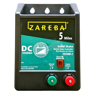 Zareba EDC5M-Z Solid State Fence Charger, 7300V, 5 Mile, Battery Powered