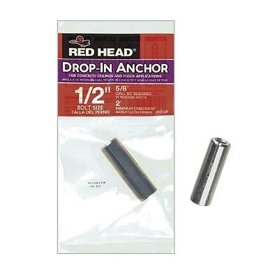2-in X 1/2-in Steel Concrete Drop-in Anchors For Overhead Applications