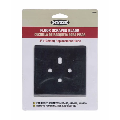 Hyde 19451 Replacement Hammer Scraper Blade, 4 In., Carbon Steel