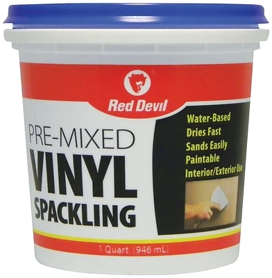 1-quart Pre-mixed Vinyl Spackling Compound For Durable Repairs