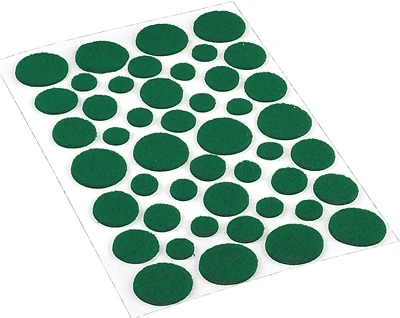 Shepherd Hardware 9423 Felt Pads, Green Round, Assorted Sizes, 46-Pk