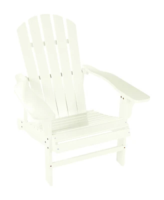 Jennings White Wood Adirondack Chair, Model Jn-16w-je, Classic Design
