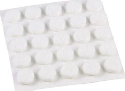 Shepherd Hardware 9957 Felt Pads, 3/8 In. Round White, 75-Pack