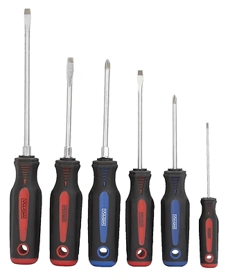 Vulcan SD-Set-6 Screwdriver Set, Vanadium Steel, Satin Chrome, 6-Piece