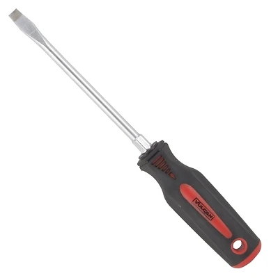 Vulcan MC-SD08 Slotted Screwdriver, 5/16 In X 6 In, Satin Chrome Plated