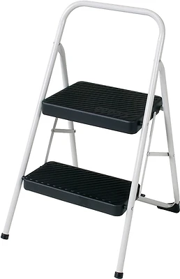 Cosco 11-137 CLGG4 2-Step Folding Step Stool, 28.15 In., Black