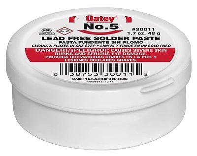 Oatey 30011 Paste Flux, Lead-Free, 1.7 Oz