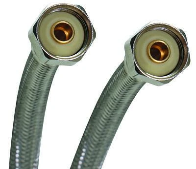 20 In. Braided Stainless Steel Faucet Supply Line - 1/2 In. Fip Connectors
