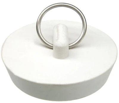1-3/4 Inch White Rubber Sink Stopper For Kitchen And Bathroom Use